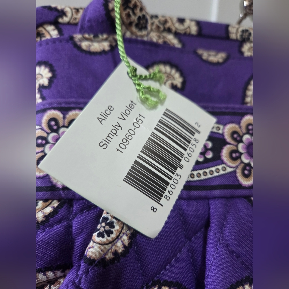 Vera Bradley Alice Simply Violet Kisslock Shoulder Bag NWT - Picture 4 of 14